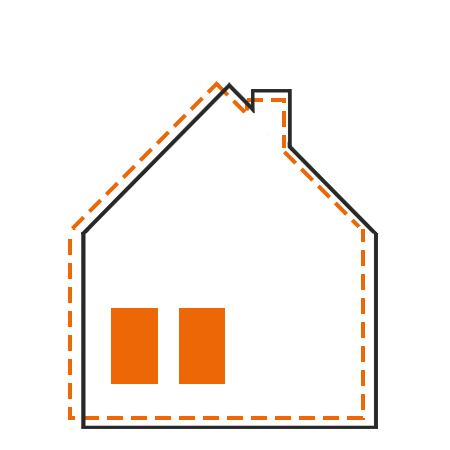 Eine 3D gerenderte Wohnung auf einen Arbeitsplan