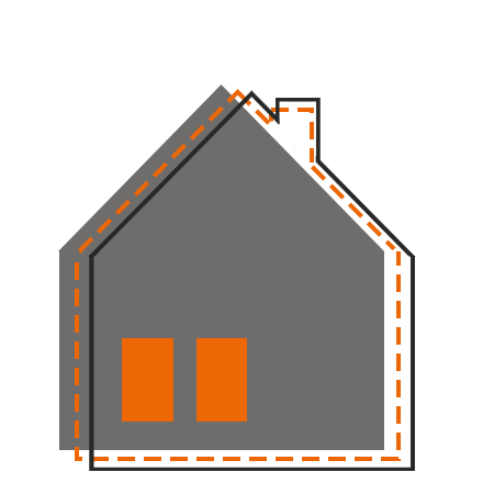 Eine 3D gerenderte Wohnung auf einen Arbeitsplan