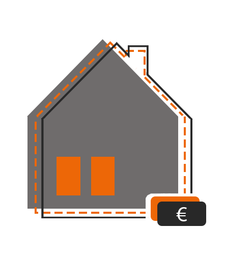 Eine 3D gerenderte Wohnung auf einen Arbeitsplan